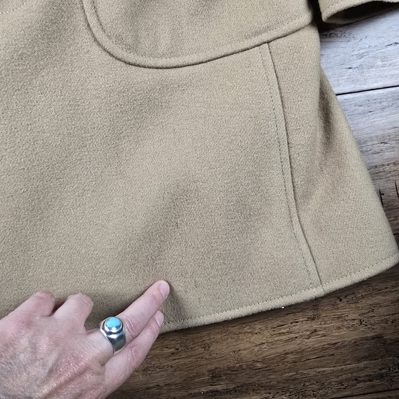J.Crew Wool Blend toggle Duffle Pea Coat Medium Petite - Picture 3 of 16